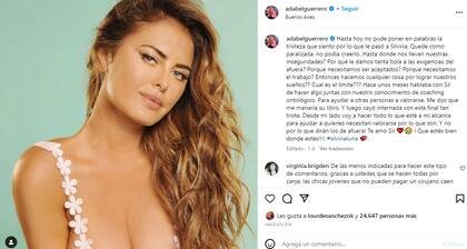 La publicación de Adabel Guerrero sobre la iniciativa que llevaría a cabo con Silvina Luna