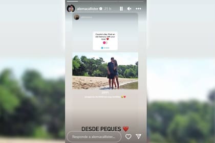 La publicación de Ailén ante la publicación de Camila (Foto Instagram @ailencova)