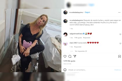 La publicación de Aquino (Foto Instagram @m.soledadaquino)