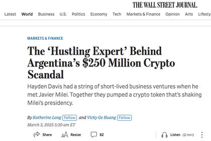 La publicación de ayer de The Wall Street Journal