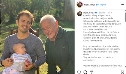 La publicación de Benjamín en su cuenta