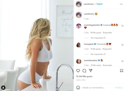 La publicación de Camila Homs que generó todo tipo de comentarios (Foto: Instagram)