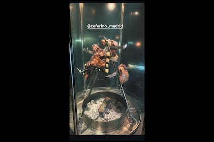 La publicación de Colapinto en el restaurante Ceferino