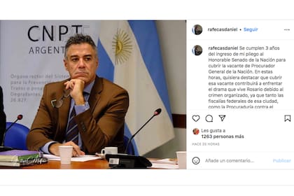 La publicación de Daniel Rafecas en Instagram