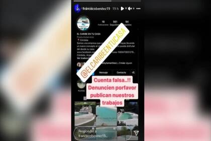 La publicación de Francisco (Foto Instagram @franciscobenitez19)