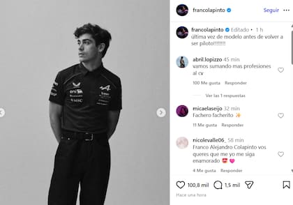 La publicación de Franco arrasó en las redes sociales