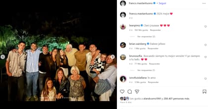 La publicación de Franco tuvo una gran repercusión en las redes sociales