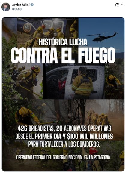 La publicación de Javier Milei tras el DNU (X: @JMilei)