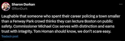 La publicación de la concejala Sharon Durkan