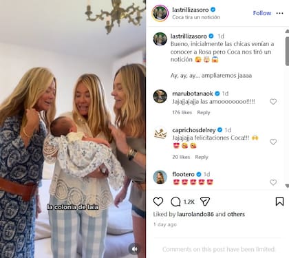 La publicación de Las Trillizas de Oro y el comentario de Maru Botana