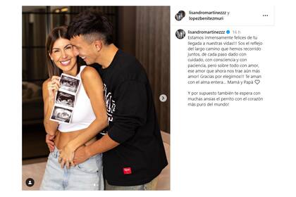 La publicación de Licha Martínez sobre su primer hijo