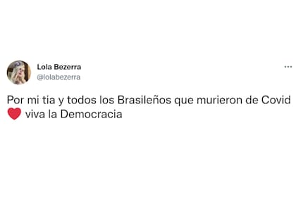 La publicación de Lola Bezerra tras el triunfo de Lula da Silva sobre Jair Bolsonaro