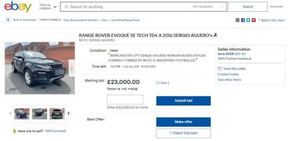 La publicación de Maryland en eBay