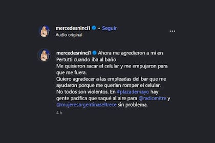 La publicación de Mercedes Ninci en Instagram
