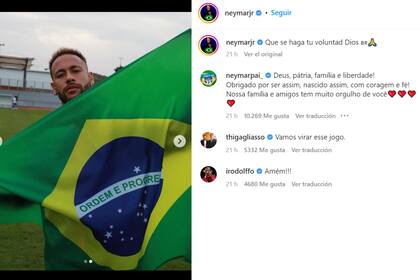 La publicación de Neymar tras el triunfo de Lula da Silva sobre Jair Bolsonaro