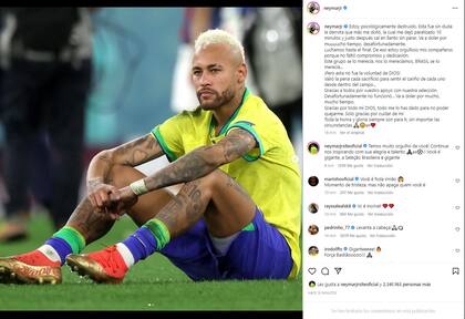 La publicación de Neymar tras la eliminación de Brasil ante Croacia