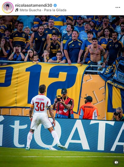 La publicación de Otamendi en su perfil de Instagram tras anotarle un gol a Boca en el Mundial de Clubes