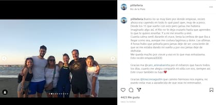 La publicación de Pilar Tellería en su cuenta de Instagram