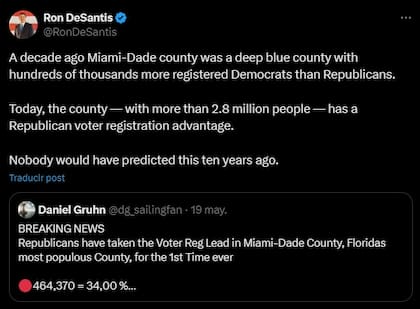 La publicación de Ron DeSantis