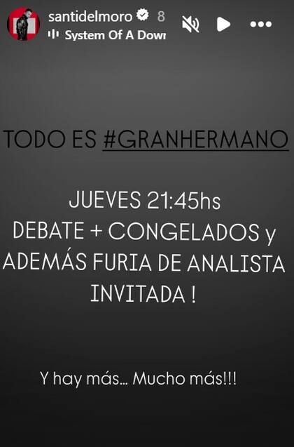 La publicación de Santiago Del Moro en Instagram