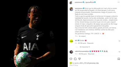 La publicación de Xavi Simons