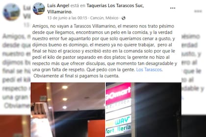 La publicación del cliente se viralizó en la zona (Foto Facebook Luis Ángel)
