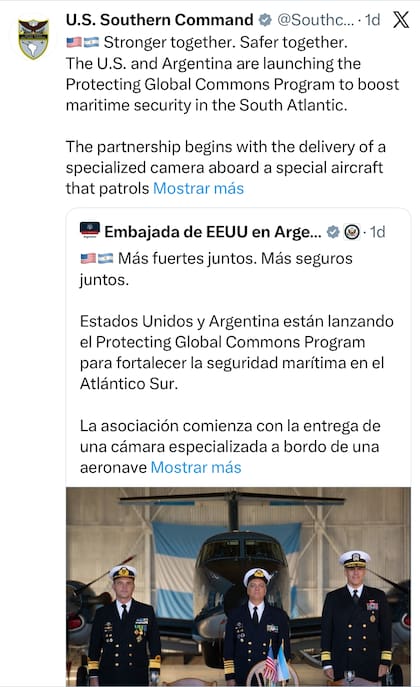 La publicación del Comando Sur