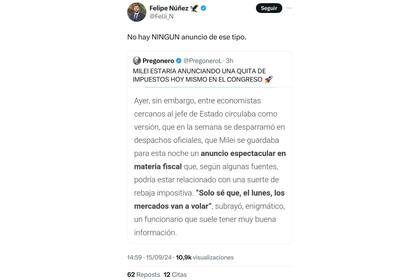 La publicación del economista Felipe Núñez