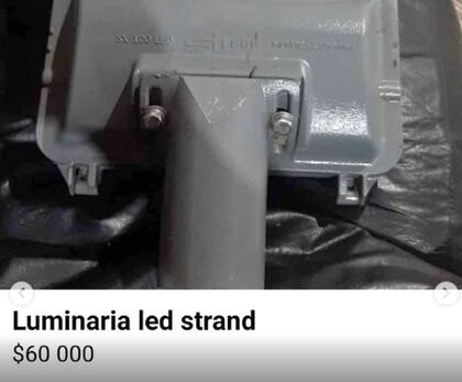 La publicación en Marketplace de una de las luminarias robadas