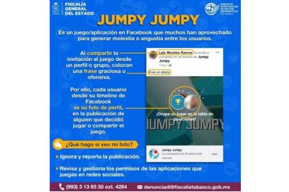 La publicación oficial de la fiscalía