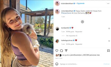 La publicación por Pascuas que hizo Victoria Beckham en la que mostró una imagen de su hija