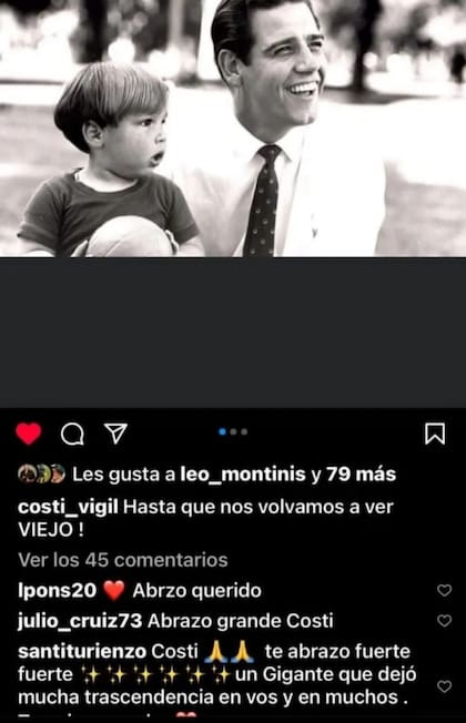 La publicación que hizo Constancio Vigil (h) en Instagram
