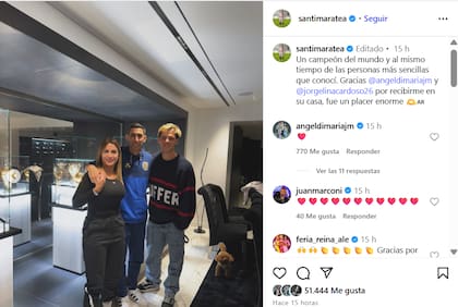 La publicación que Santi Maratea le dedicó al matrimonio