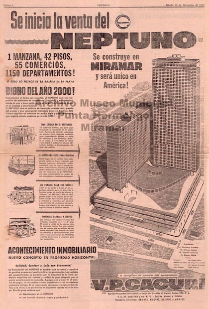 La publicidad de la época mostraba la majestuosidad del proyecto