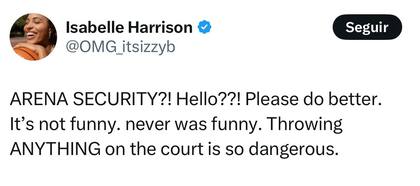 La queja de la basquetbolista Isabelle Harrison por la tendencia de arrojar juguetes sexuales durante los partidos de la WNBA