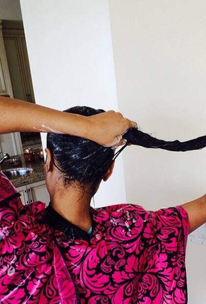 La rapera quiso compartir su momento de baño