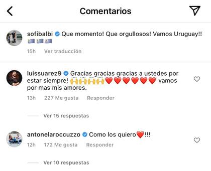 La reacción de Antonela Roccuzzo a la clasificación de Uruguay al Mundial