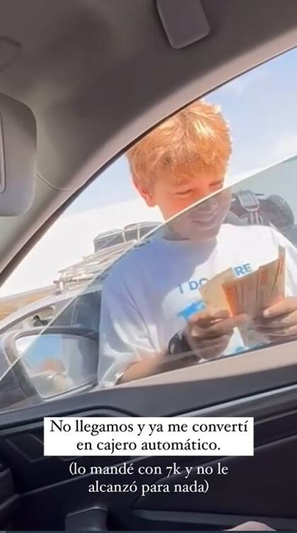 La reacción de Jimena Barón cuando le tuvo que dar más plata a Momo para comprar un yogur