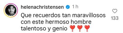 La reacción de la modelo Helena Chirstensen