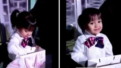 La reacción de la niña se volvió viral