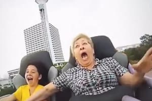 La reacción de la señora se volvió viral rápidamente (Captura: @PayasoTristeAlv)