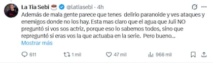 La reacción de La Tía Sebi al comentario de la China Suárez