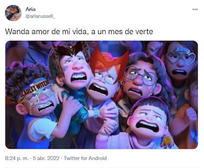 La reacción de los s a la aparición de Wanda en el nuevo trailer de Doctor Strange (Foto: Twitter)