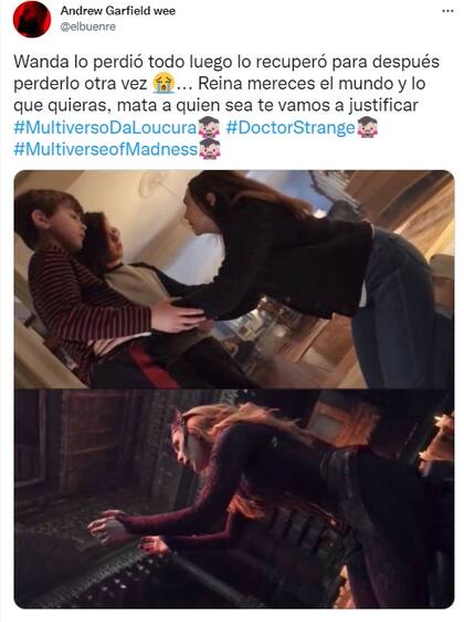 La reacción de los s a la aparición de Wanda en el nuevo trailer de Doctor Strange (Foto: Twitter)