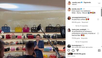 La reacción de los seguidores de Wanda Nara ante sus días en Italia y Alemania