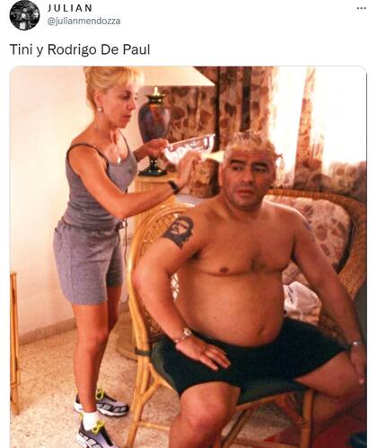La reacción de los usuarios al nuevo look de Rodrigo De Paul (Foto: Captura de Twitter)