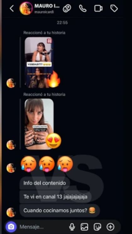 La reacción de Mauro Icardi en Instagram a las historias de Camila Núñez