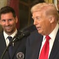 La inesperada reacción de Messi al ser felicitado por Trump