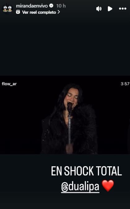 La reacción de Miranda! al escuchar "Tu misterioso alguien" en la voz de Dua Lipa