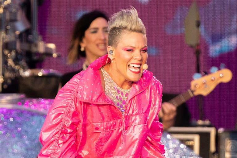 La reacción de Pink cuando una fan tiró al escenario las cenizas de su La reacción de Pink cuando una fan tiró al escenario las cenizas de su